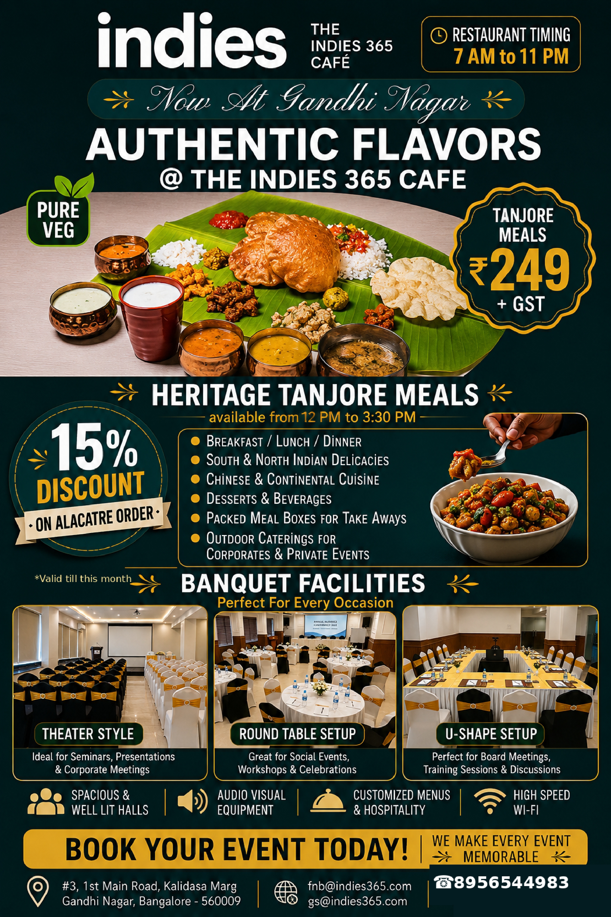 Indies 365 Caf&eacute;special offer &mdash; Reserve a Table